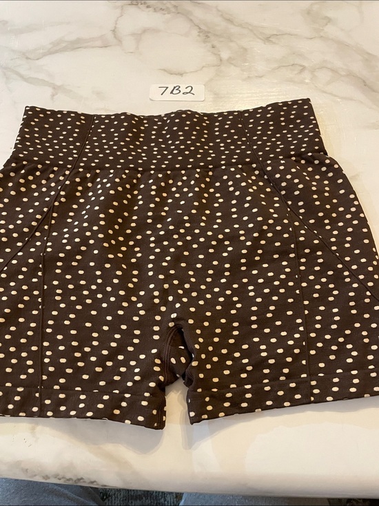 Pants - High-Waist Polka Dot Women’s Shorts - Black with White Dots